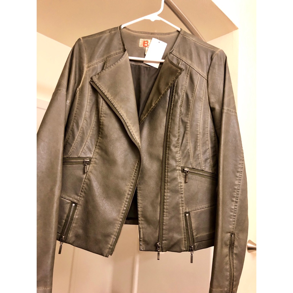 GreenGray Leather Jacket Brand New GreenGray Leather Jacket Brand New